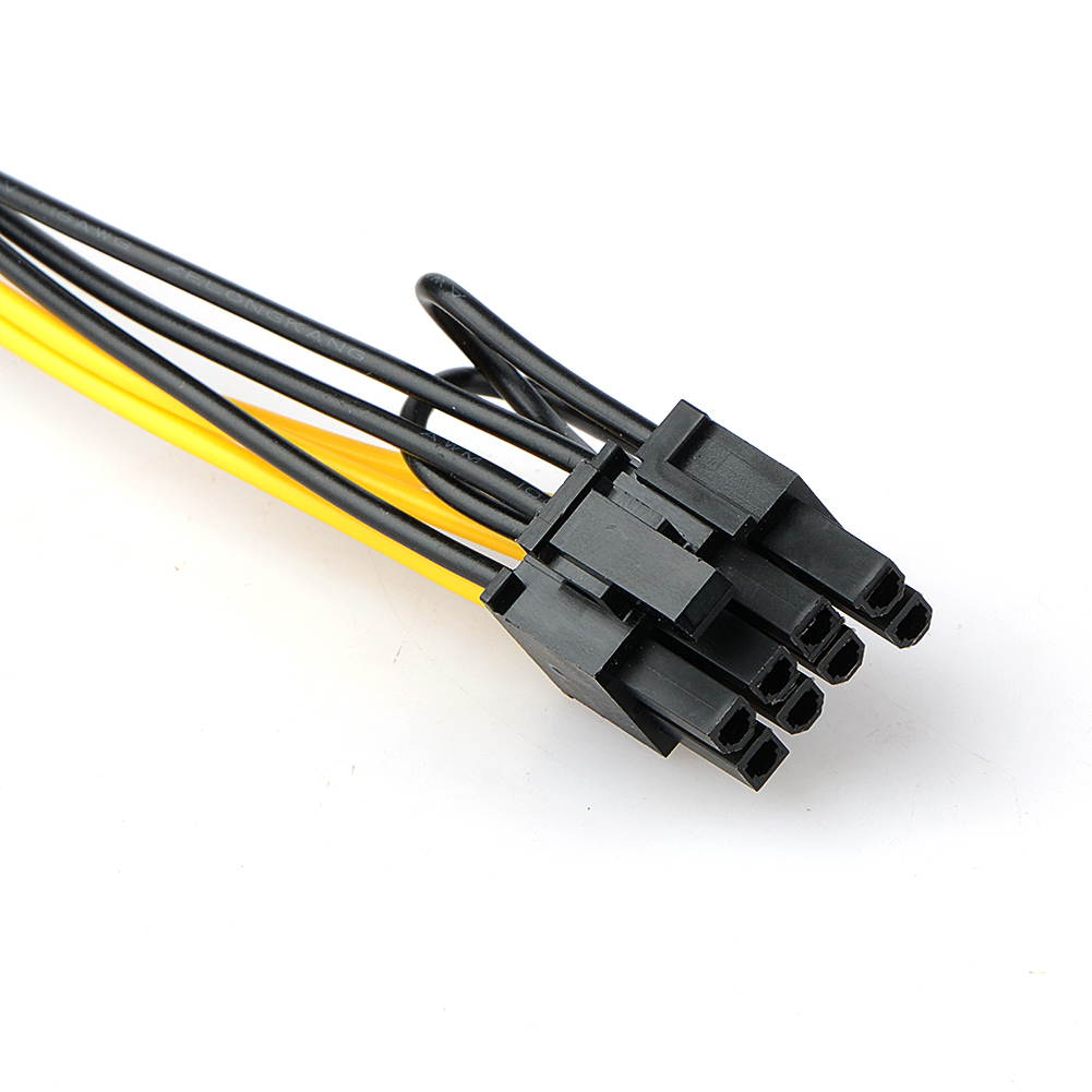 12pack  27inch PCIe 6pin to 8pin(6+2) Male to Male PCI-E Power Cable for GPU Power Supply Breakout Board Adapter for Ethereum Mining