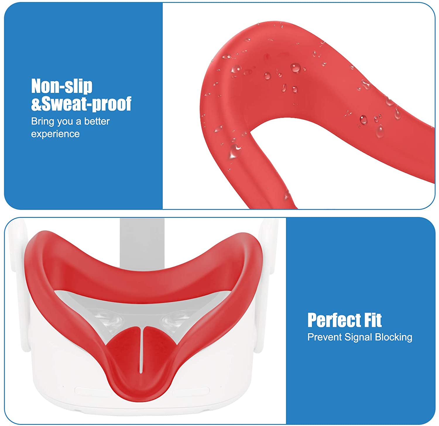 2 Pairs Oculus Quest 2 Elite Washable Silicone Handle Protective Cover