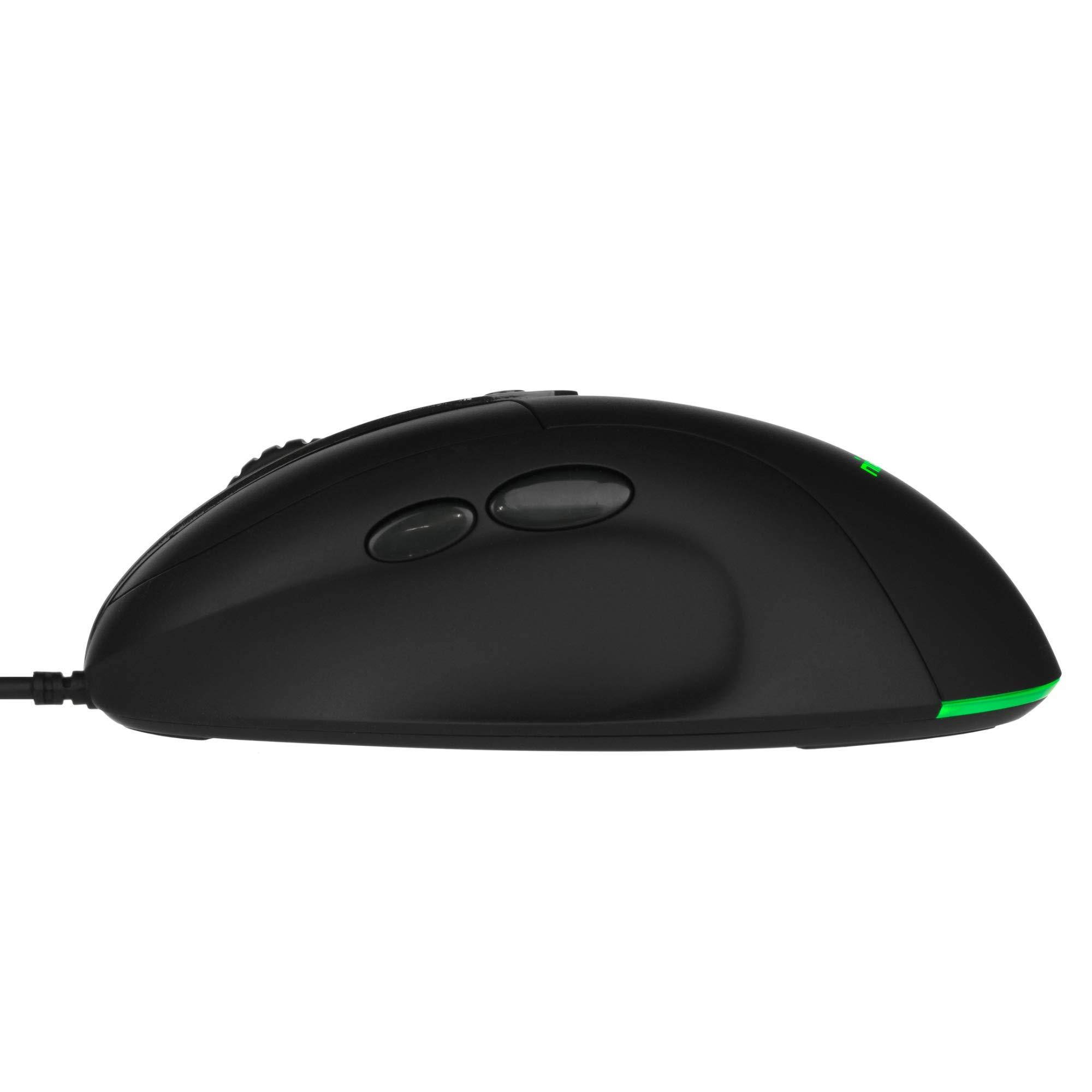 Nixeus Revel FIT Ergonomic Gaming Mouse PMW 3360, Rubberized Black - PC, Mac