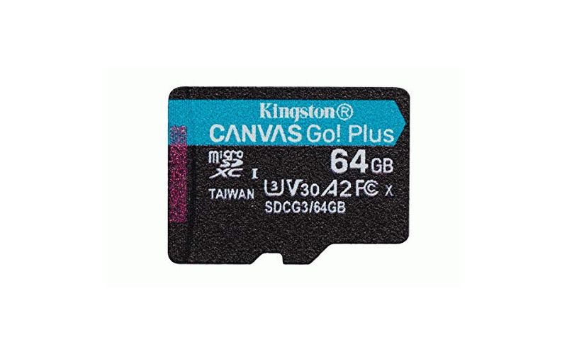 Kingston Canvas Go! Plus 64 GB Class 10/UHS-I (U3) microSDXC - 170 MB/s Read - 70 MB/s Write