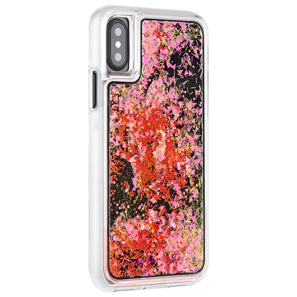 Case-Mate Waterfall Cascading Liquid Giltter Case for iPhone X - Pink Glow