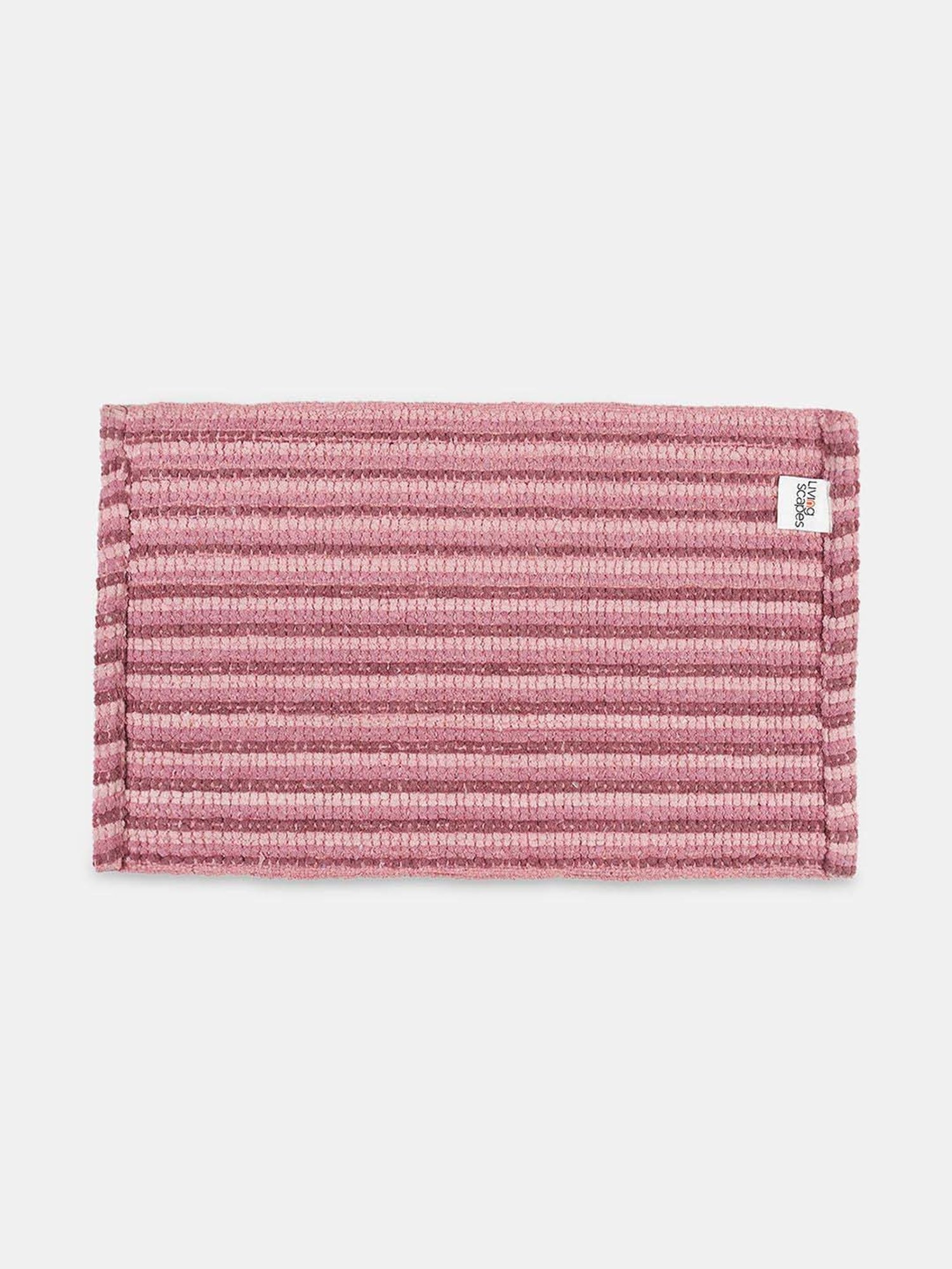 Living Scapes by Pantaloons Dusty Pink Woven Hot Melt Latex Backing Bath Mat