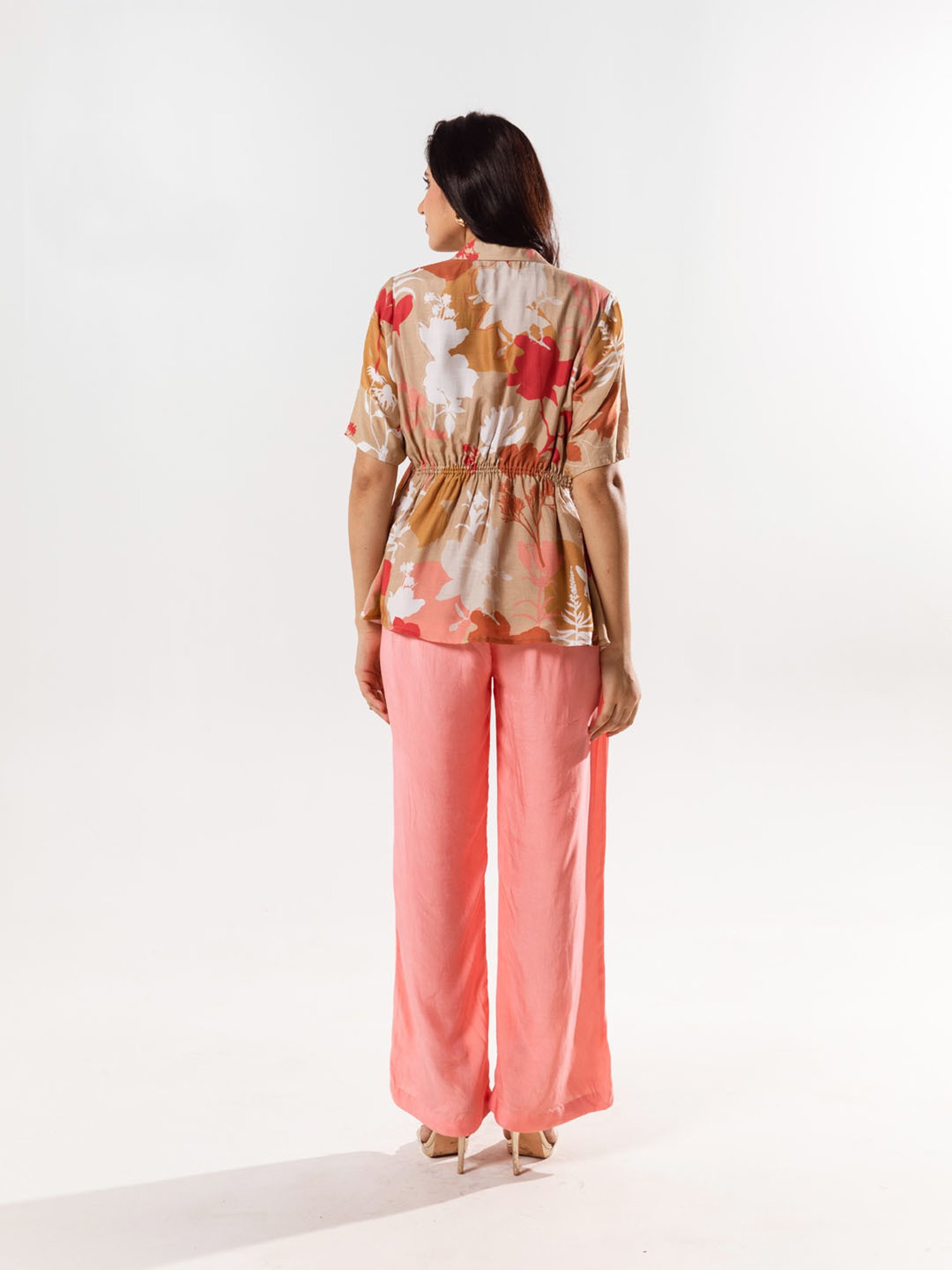 Melon by PlusS Blue Printed Shirt Pant Set