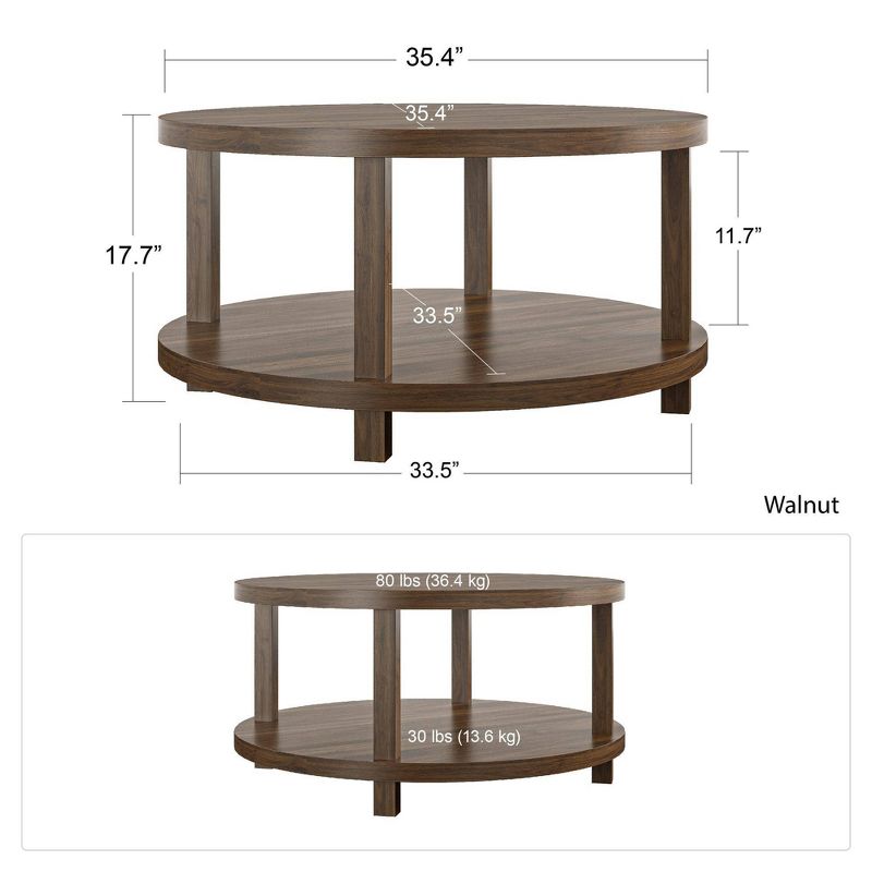 Oakdale Coffee Table Walnut - Novogratz