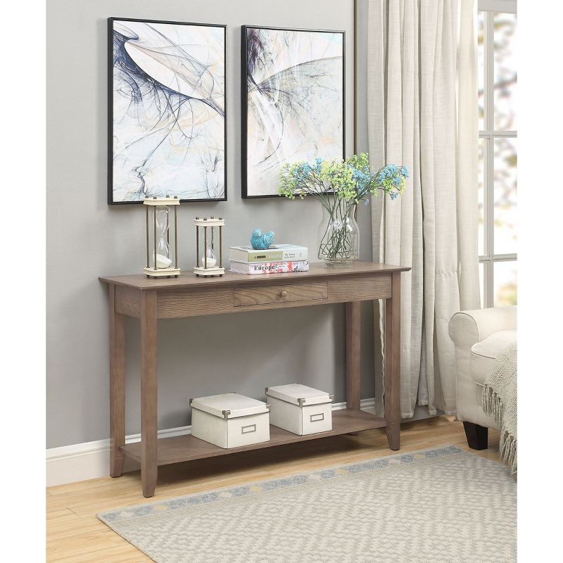 American Heritage Console Table with Drawer Driftwood - Breighton Home