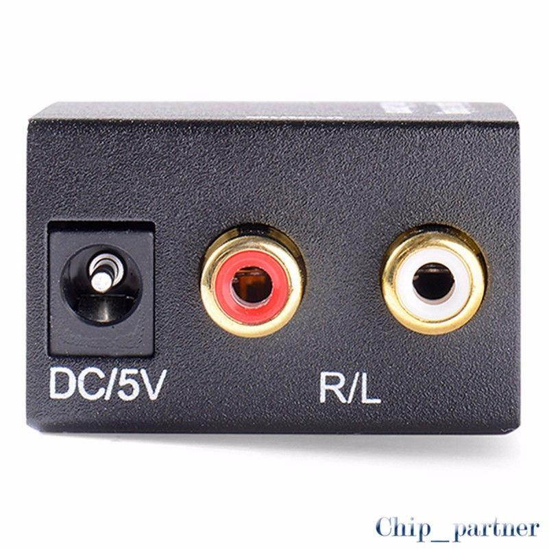 Digital to Analog Optical Fiber Audio Switch Converter Toslink Coaxial RCA Audio