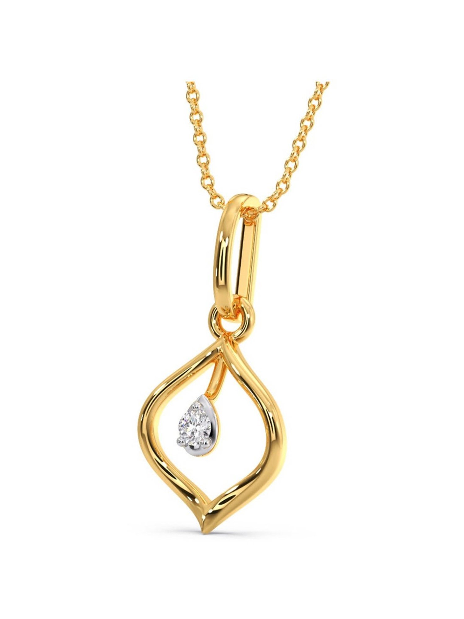 Joyalukkas 18k Gold & Diamond Pendant with Chain