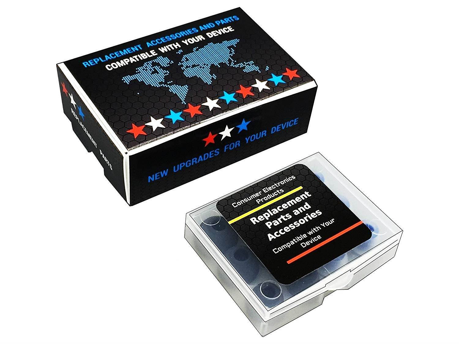 4 Pcs: 2 Small (S) and 2 Large (L) Clear Triple Flange Earbuds-Eartips Set for Etymotic etyBLU2, ER-4, hf5, hf3, hf2, mc5, mc3, mc2, and ETY kids In Ear Stereo Earphones Headset