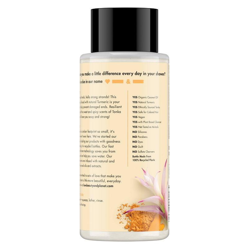 Love Beauty & Planet Turmeric and Tonka Essence Prevent and Preserve Sulfate Free Shampoo - 13.5 fl oz