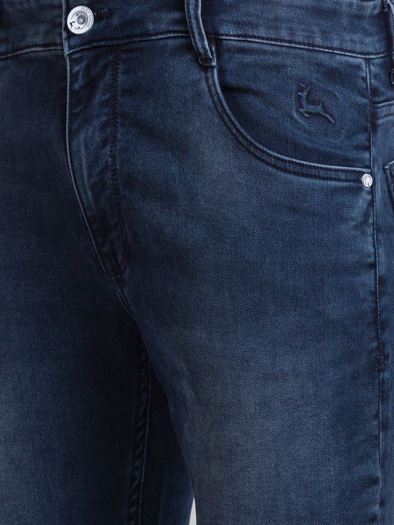 American Eagle Blue Cotton Regular Fit Jeans