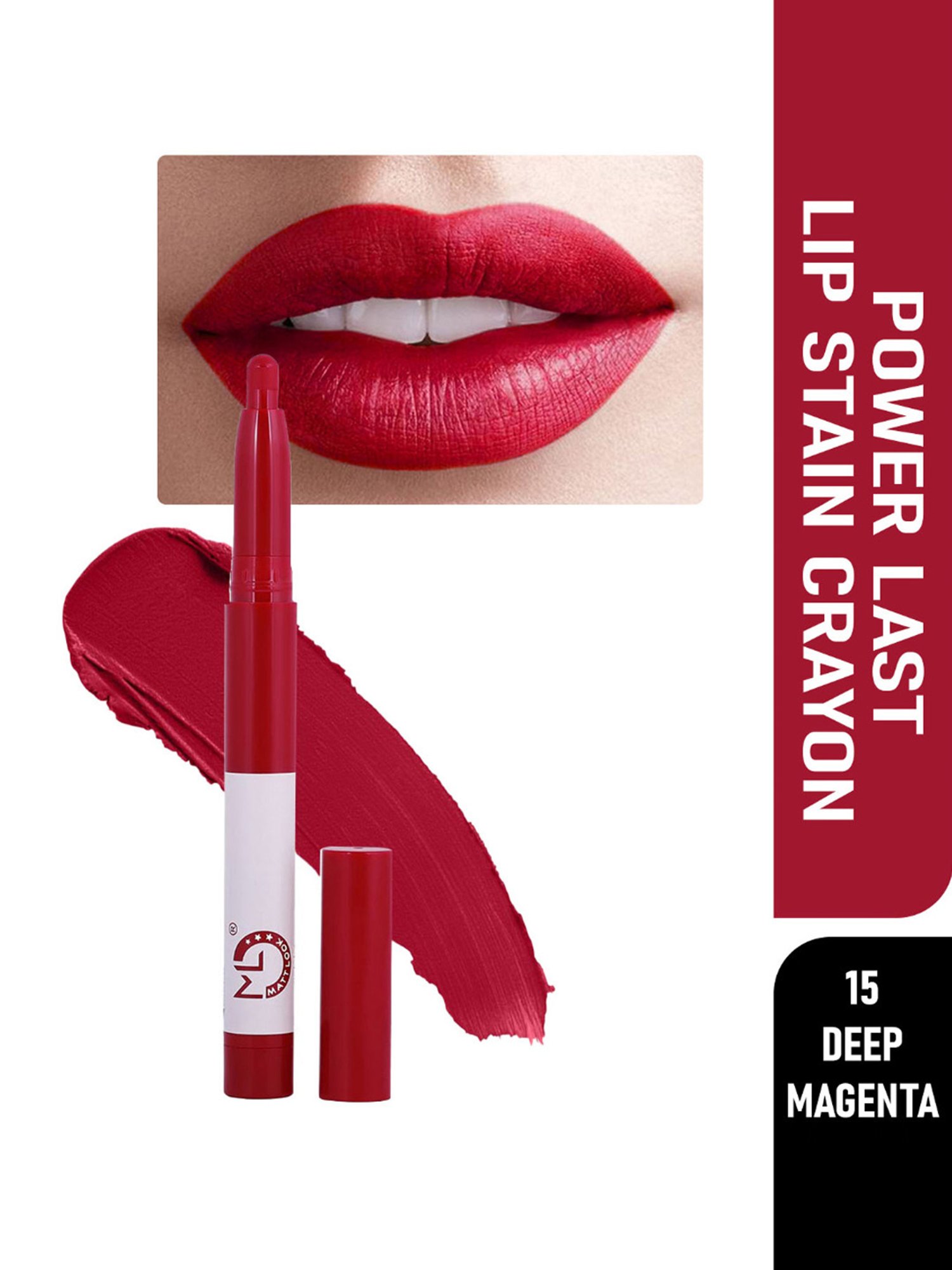 Lenphor Matte Show-Off Lip Crayon Cupid Red - 2.8 gm