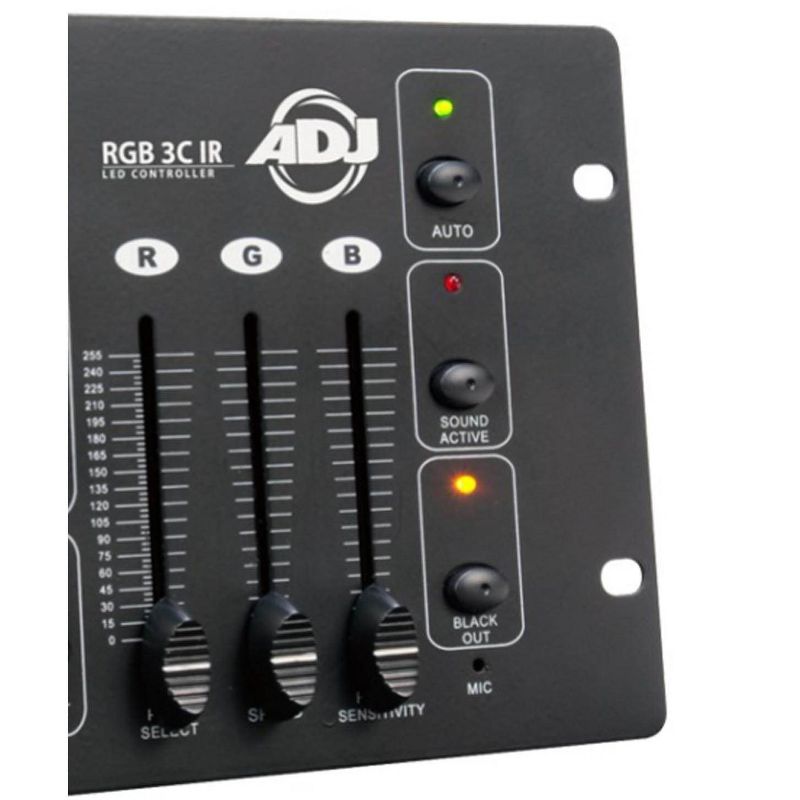 American DJ Compact 3-Channel RGB LED Effect DMX Lighting Controller | RGB3C-IR