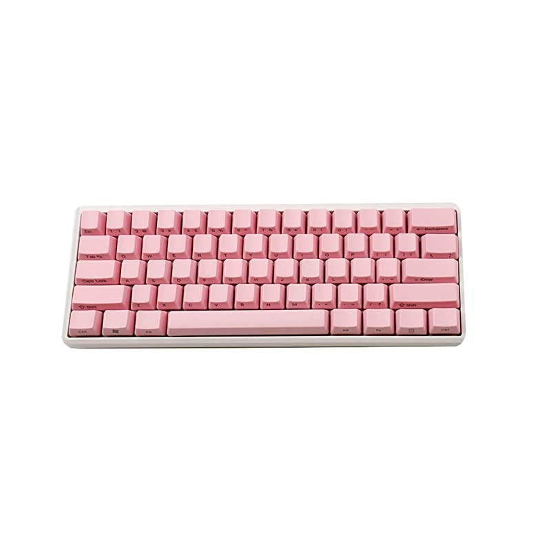 Thick PBT OEM Profile 61 ANSI Keycaps for MX Switches Mechanical Keyboard Pink Only Keycap