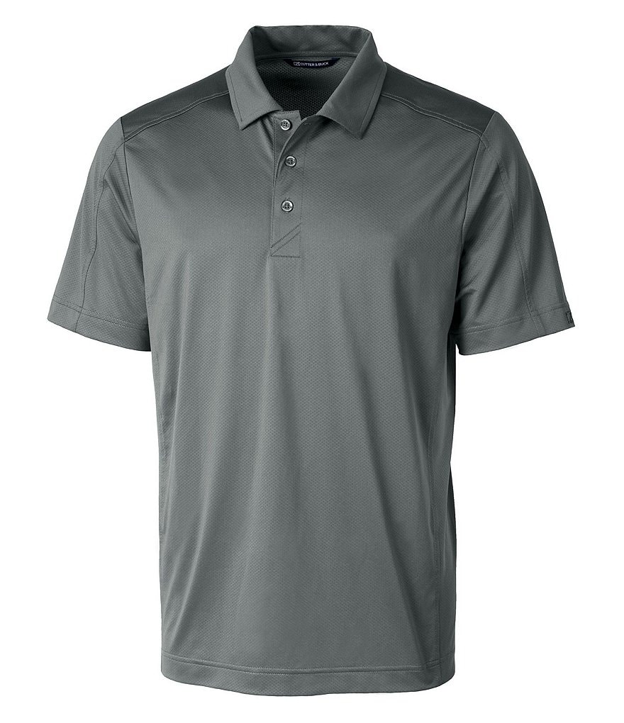 Cutter & Buck Prospect Short-Sleeve Jacquard-Textured Stretch Polo Shirt