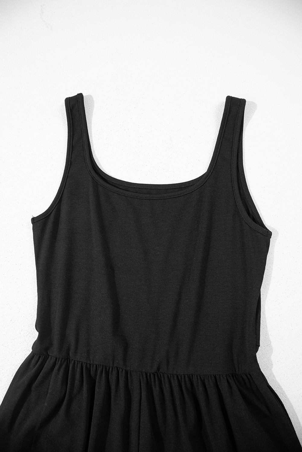 Gray Textured Wide Leg Overall with Pockets