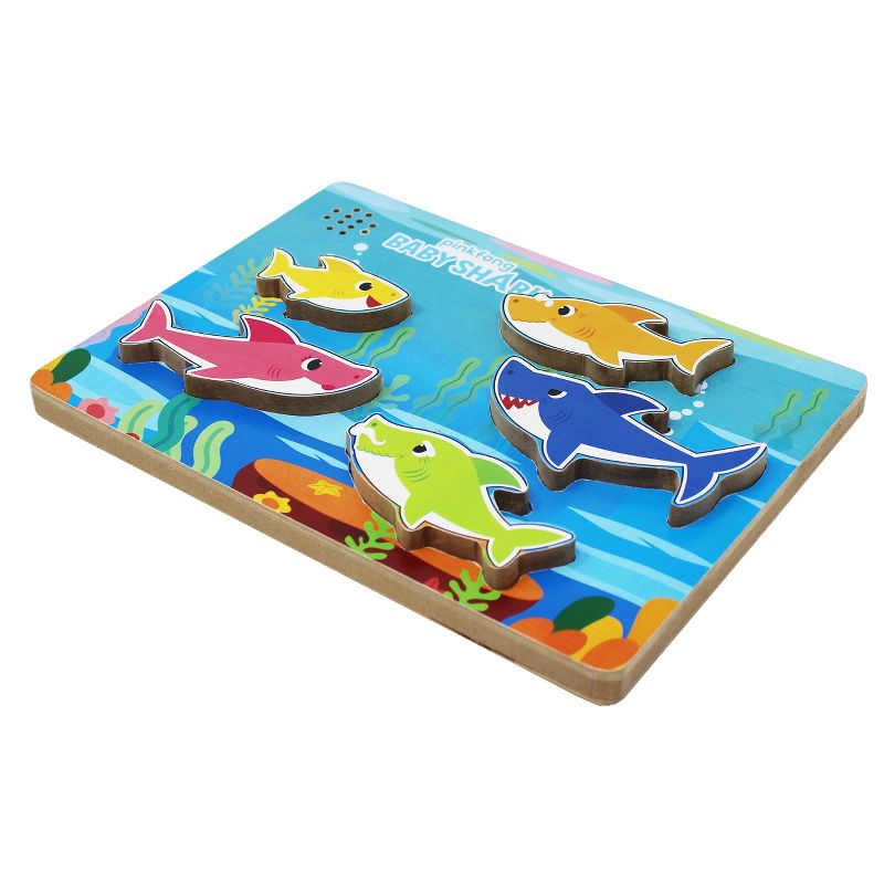 Cardinal Pinkfong Baby Shark Chunky Wooden Sound Puzzle 5pc