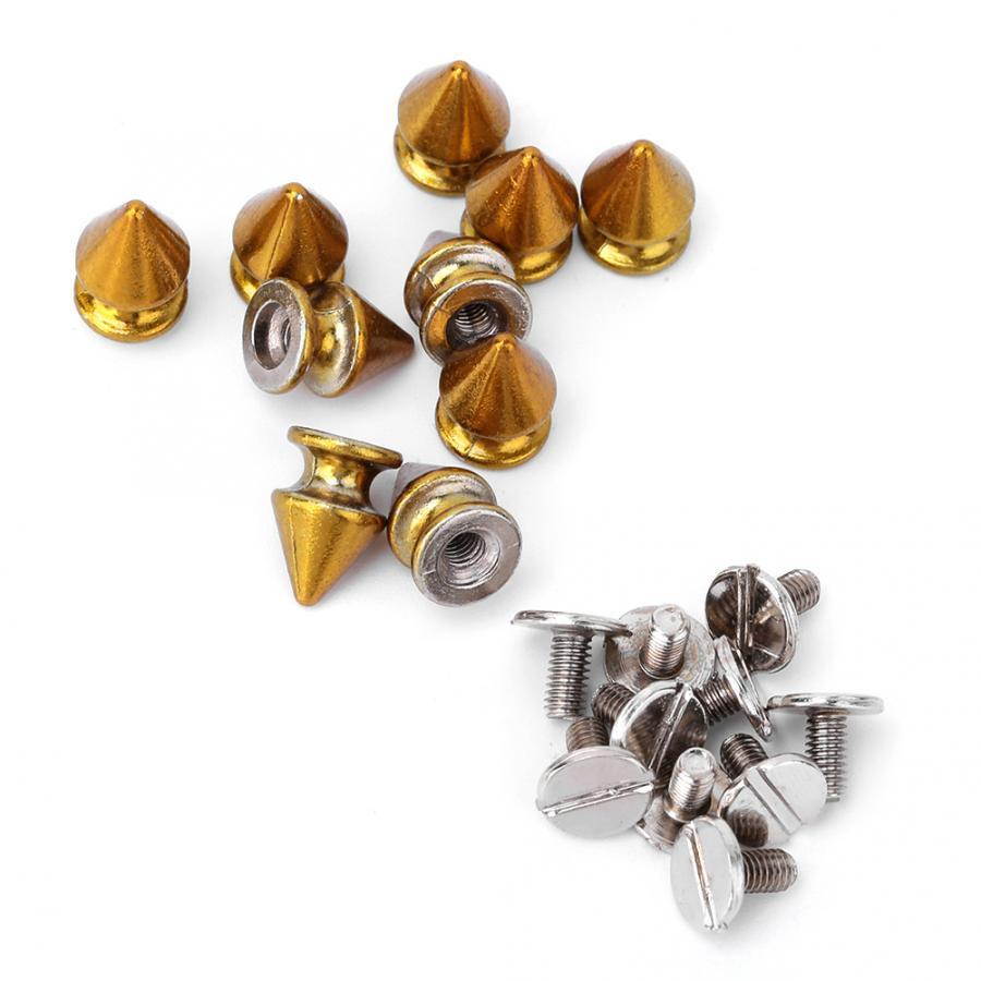 Nail Polish Studs And Spikes For Clothes 50pcs 8*12mm Fashion Metal Bullet Rivet Spikes & Cone Studs For Leather DIY Accessory