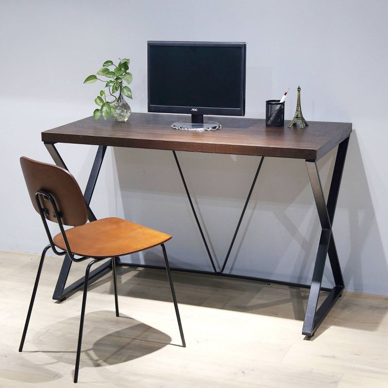 Kendall Computer Desk Elm/Black - Carolina Chair & Table