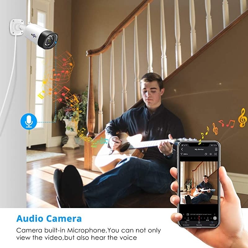 8ChannelAudio  Wireless Security Camera System4Pcs 1080P Cameras 8Channel NVRMobileampPC RemoteOutdoor IP66 WaterproofNight VisionMotion AlertPlugampPlay 724Motion Record1TB HDD