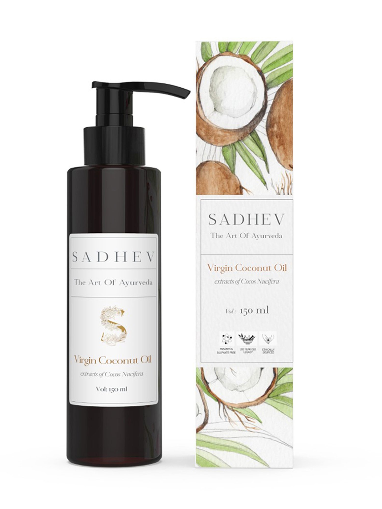 SADHEV The Art Of Ayurveda Virgin Coconut Oil - 150 ml
