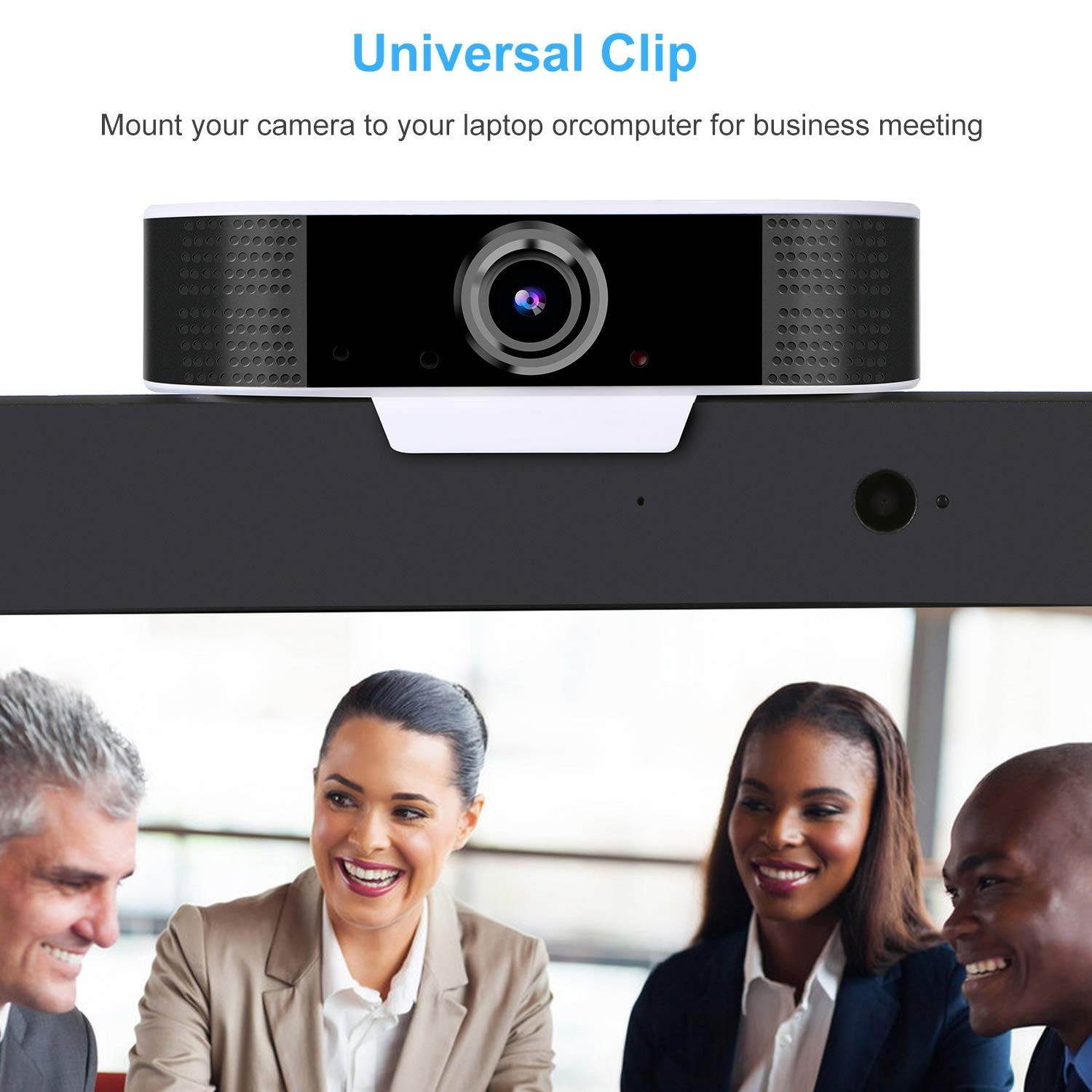 Web Camera for PC,1080p Webcam USB Webcams with Microphone, Streaming Webcam for Computers/Laptop/PC,for Conference Study (White/Black)