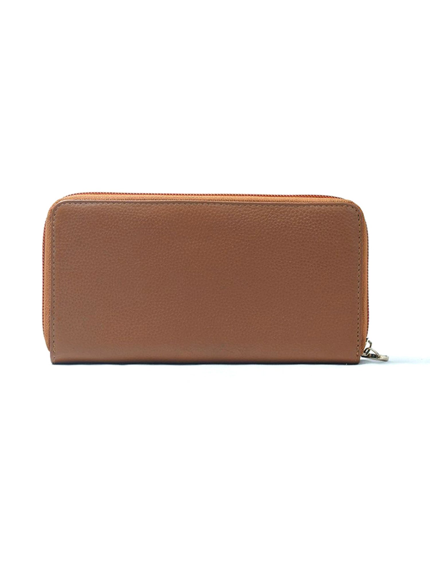 RI2K London Tan Leather Zip around Wallet