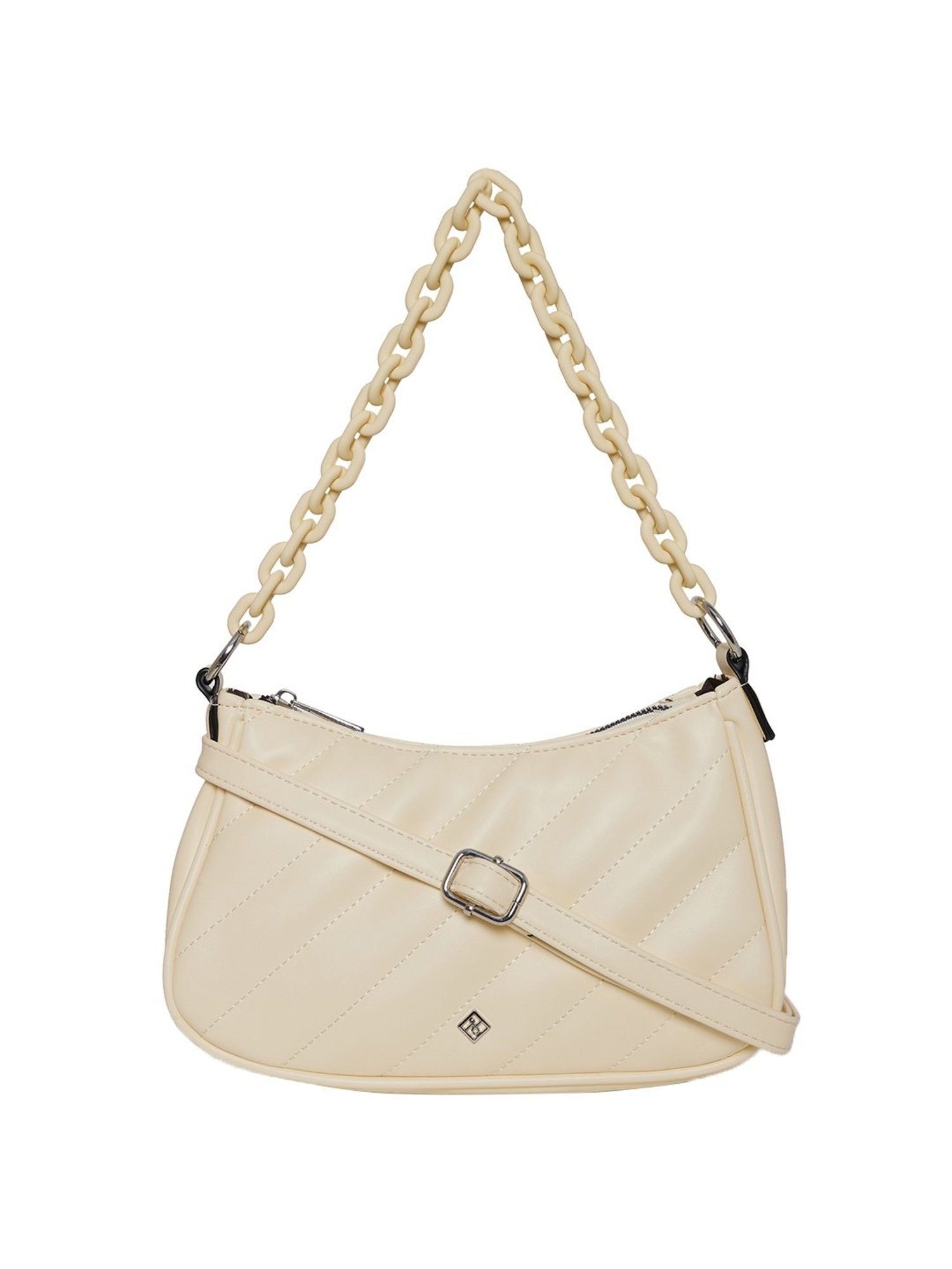Call It Spring AURAA740 Beige Quilted Medium Sling Handbag