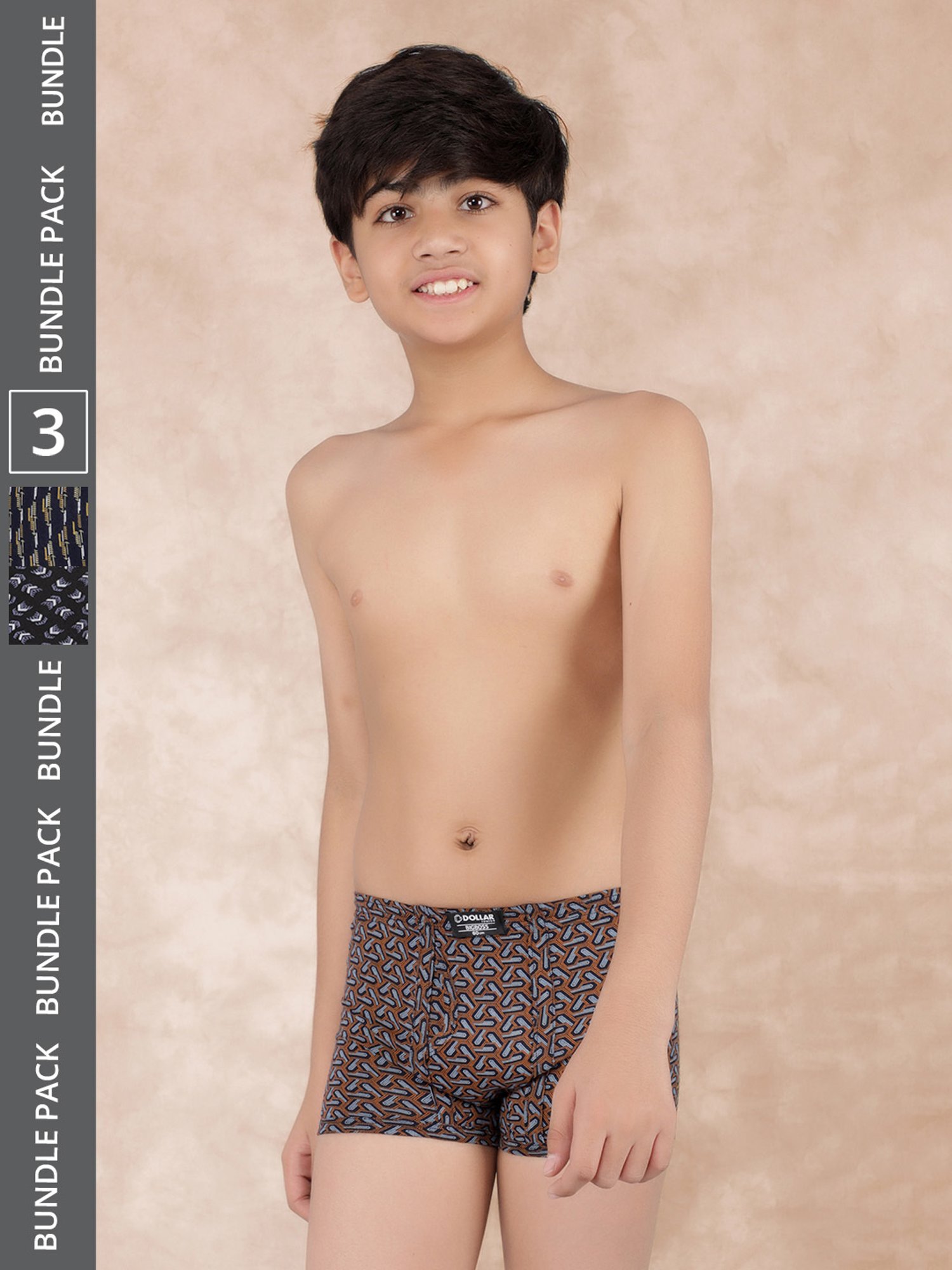 Dollar Bigboss Boys Multicolor Printed Trunks (Pack Of 3)