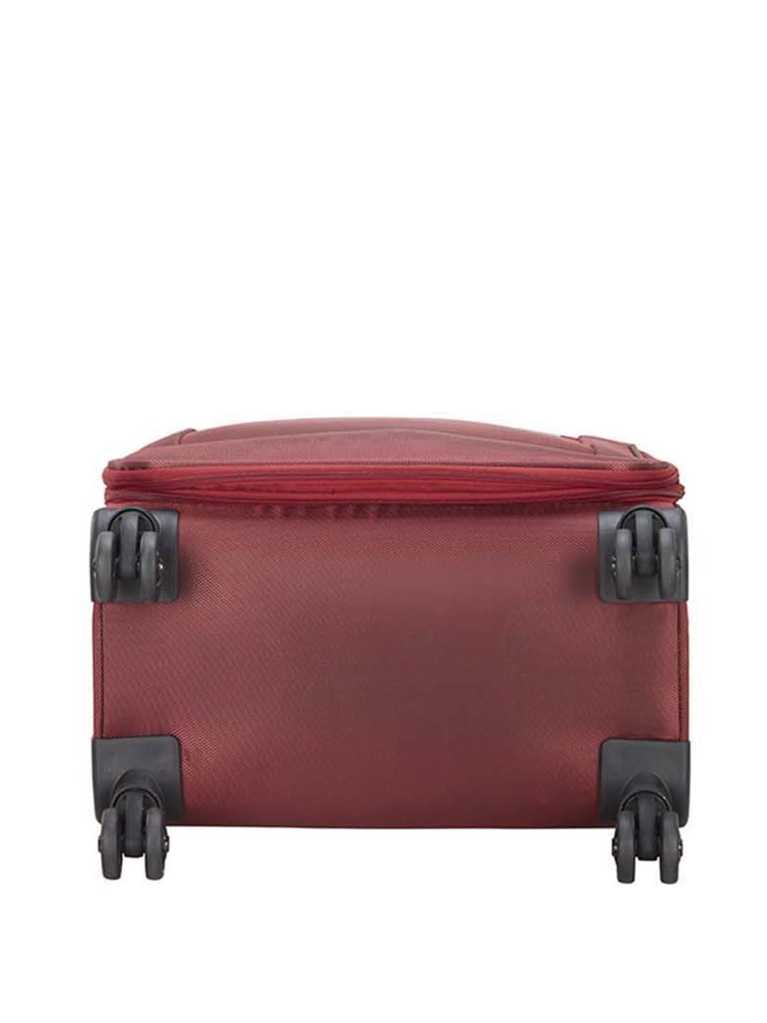 VIP Knight Red Solid Soft Medium Trolley Bag - 46 cm