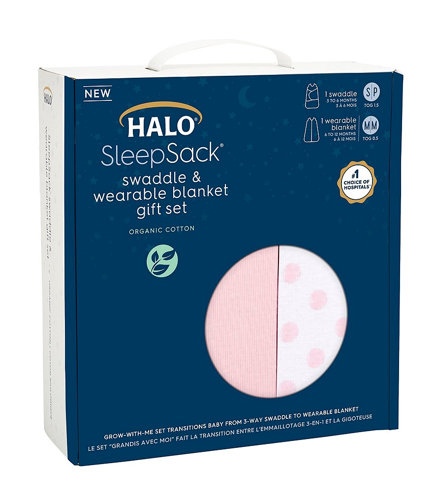 Halo Baby 3-12 Months SleepSack Swaddle Wearable Blanket 2-Piece Gift Set
