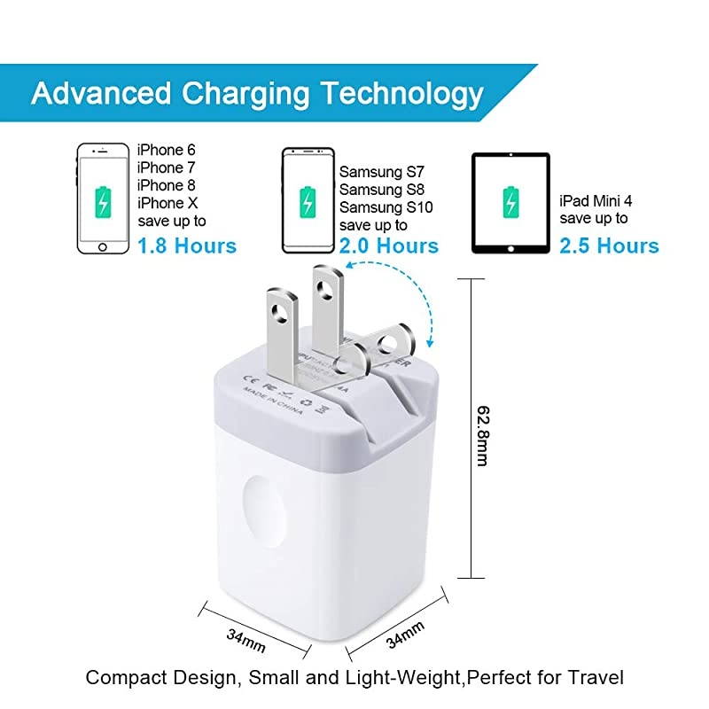 USB C Charger, Quick Charge 3.0 Wall Charger Adapter Charger Block with 3FT Braided USB Type C Charging Cable Compatible with Samsung Galaxy S20 Ultra S10 S9 S8 A11 A51, LG Thinq G8 G8X G7