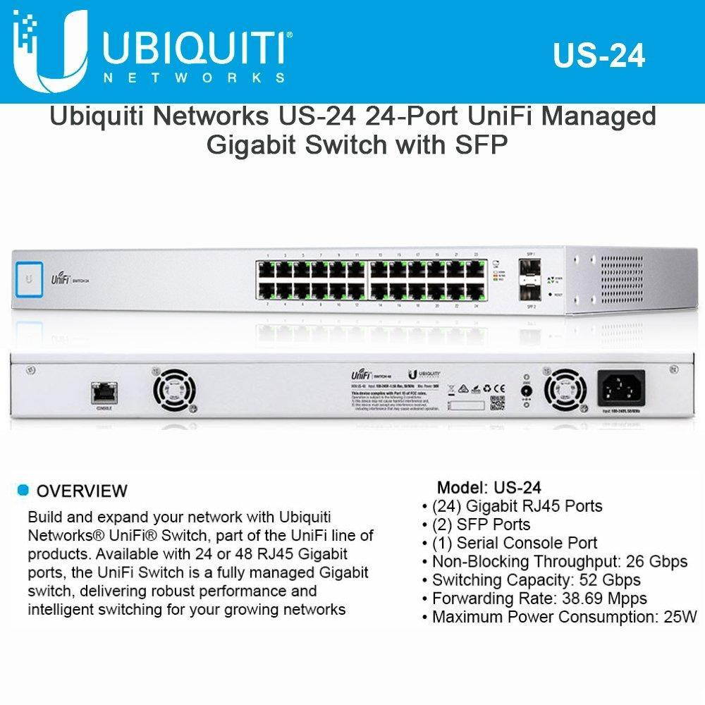 Ubiquiti Networks US-24 24-Port UniFi Managed Gigabit Switch with SFP
