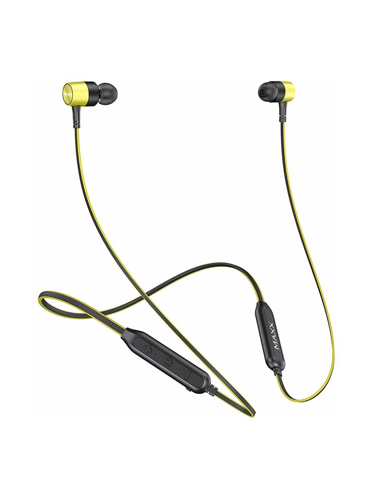Maxx NX8 Wireless Neckband with Mic (Black/Green)