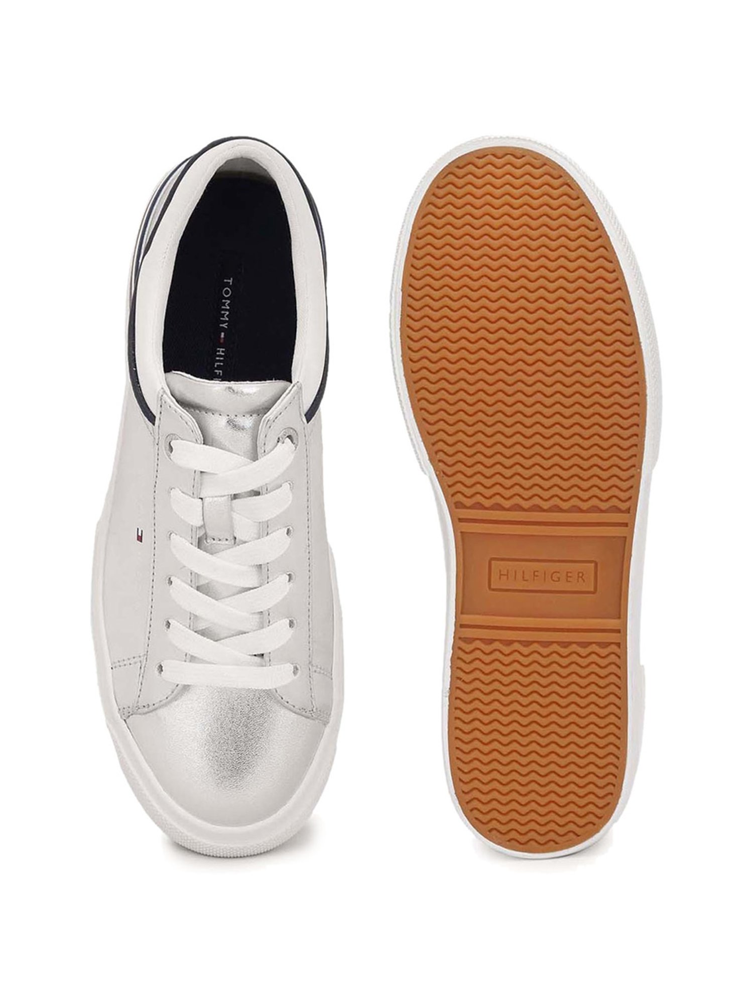 Tommy Hilfiger Women's Silver Casual Sneakers