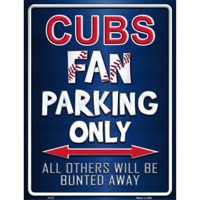 smart blonde cubs metal novelty parking sign p217