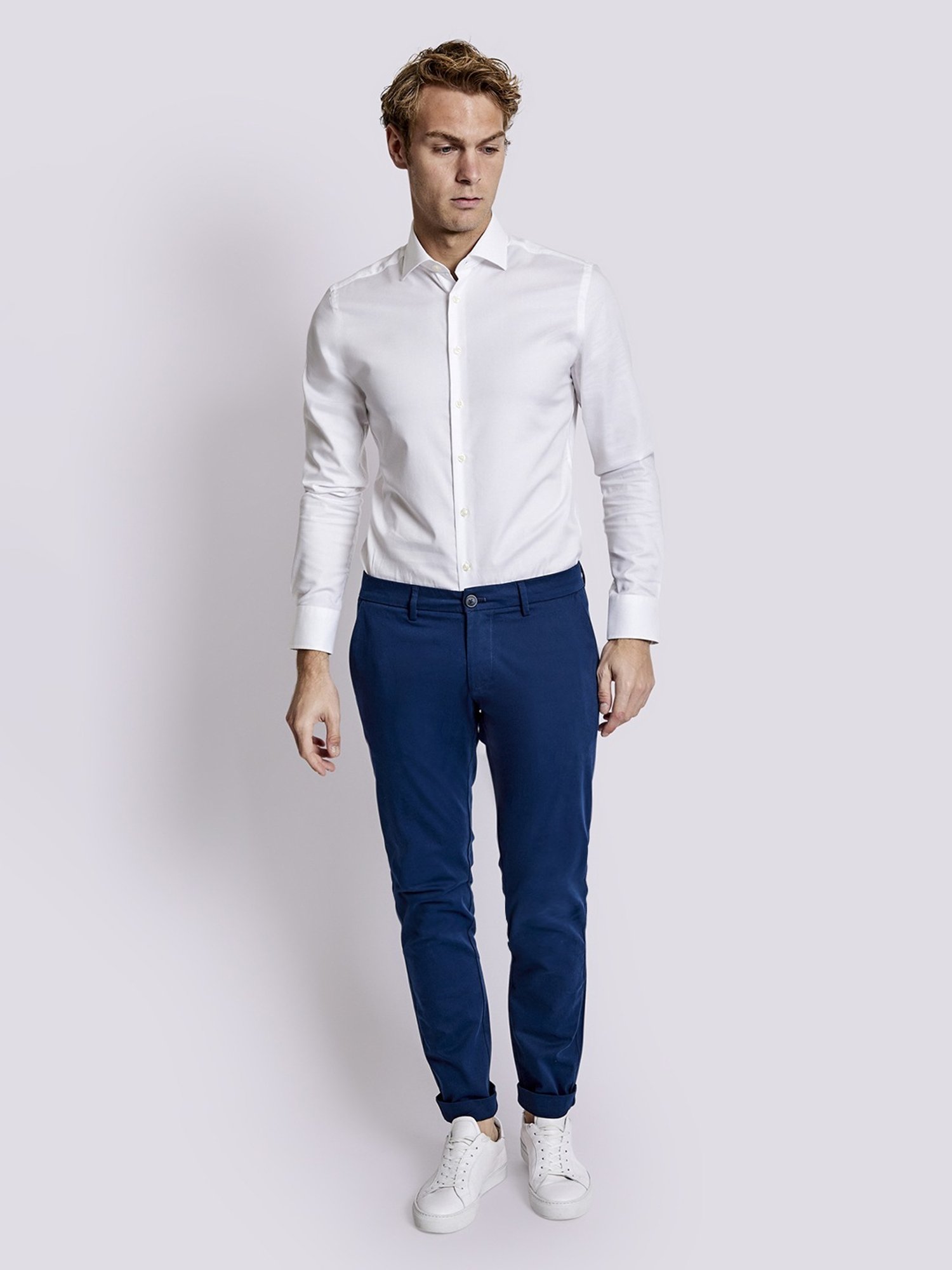 Bruun & Stengade Blue Slim Fit Chinos