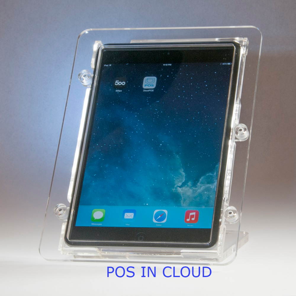 White iPad mini 1/2/3 desktop kit for PayPal, Amazon, PayAnywhere, ID Tech Shuttle card readers