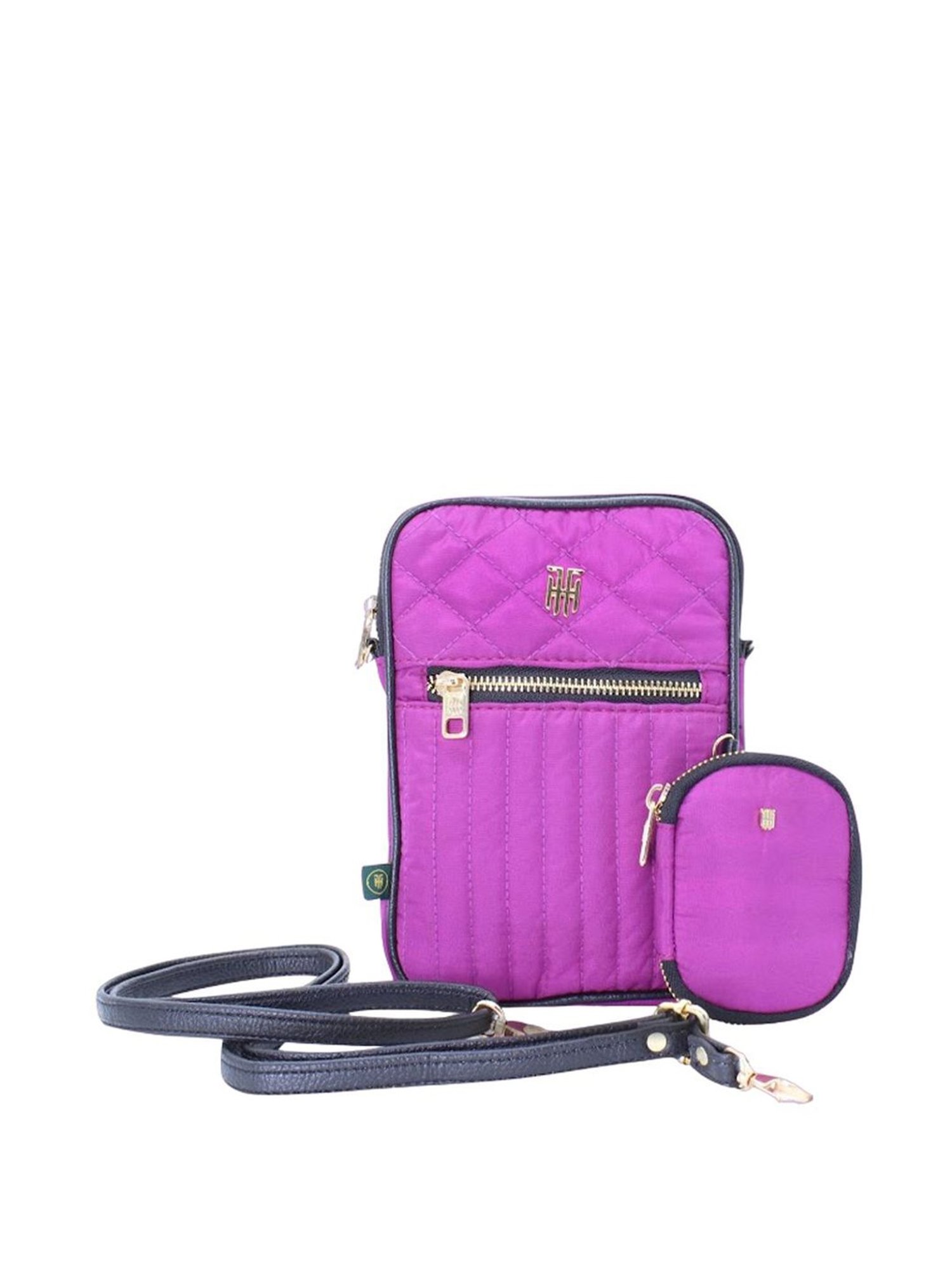 THE HOLISTIK Victory Purple Quilted Medium Cross Body Bag