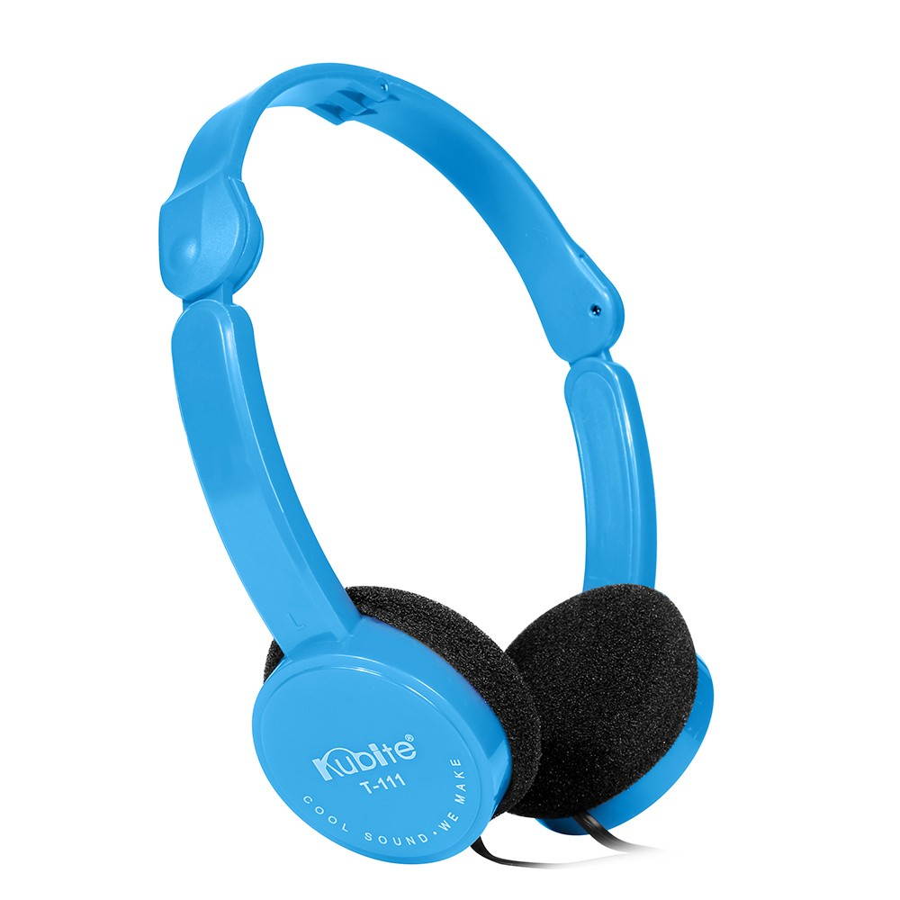KUBITE T-111 3.5mm Wired Over-ear Headphones Foldable Sports Headset Portable Music Gaming Earphones w/ Microphone for Kids MP4 MP3 Smartphones Laptop Tablet PC