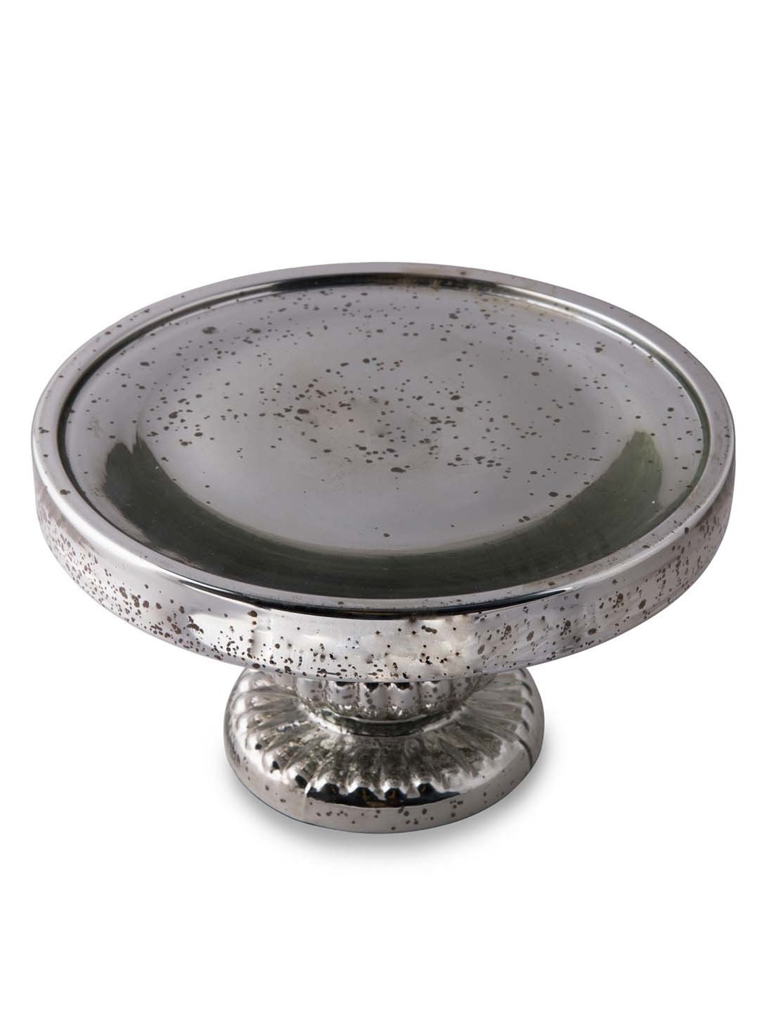 Homesake Silver Glass 25 cm Cake Stand - Set of 1