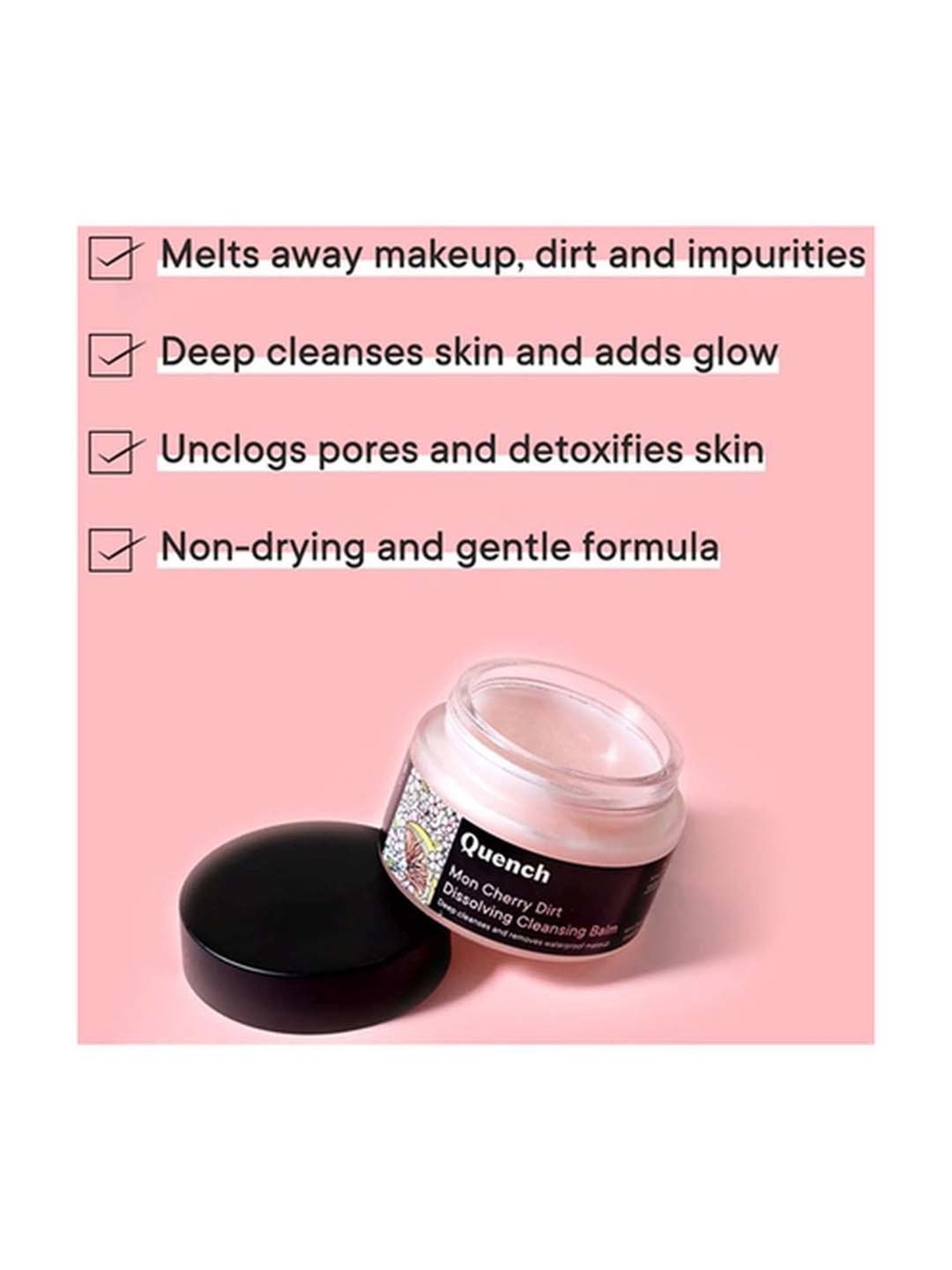 Quench Botanics Mon Cherry Dirt Dissolving Cleansing Balm - 50 ml