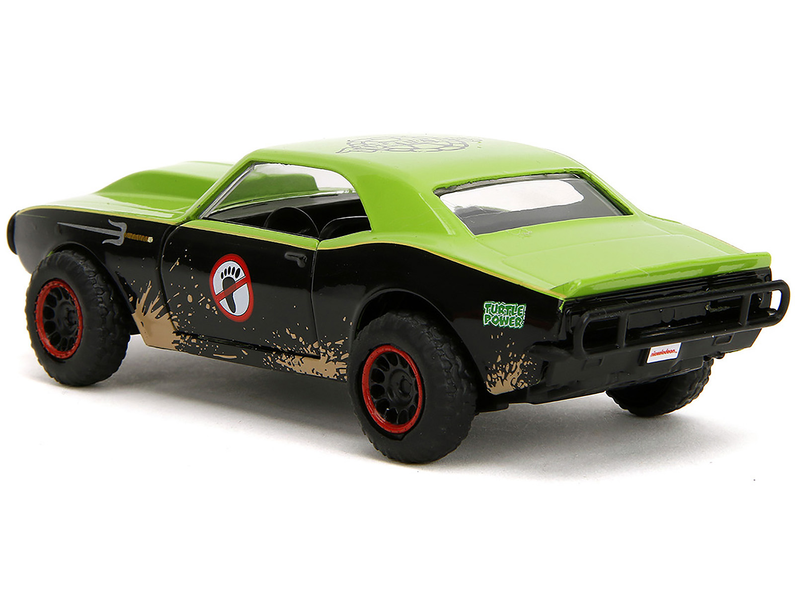 1967 Chevrolet Camaro "Teenage Mutant Ninja Turtles" Black and Green (Dirty) "Hollywood Rides" Series 1/32 Diecast Model Car by Jada