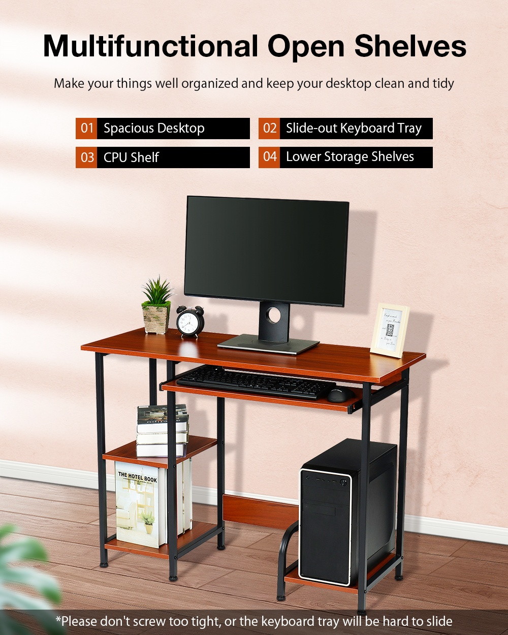 Office Computer Desk Shelf Laptop Table Home Student Study Workstation