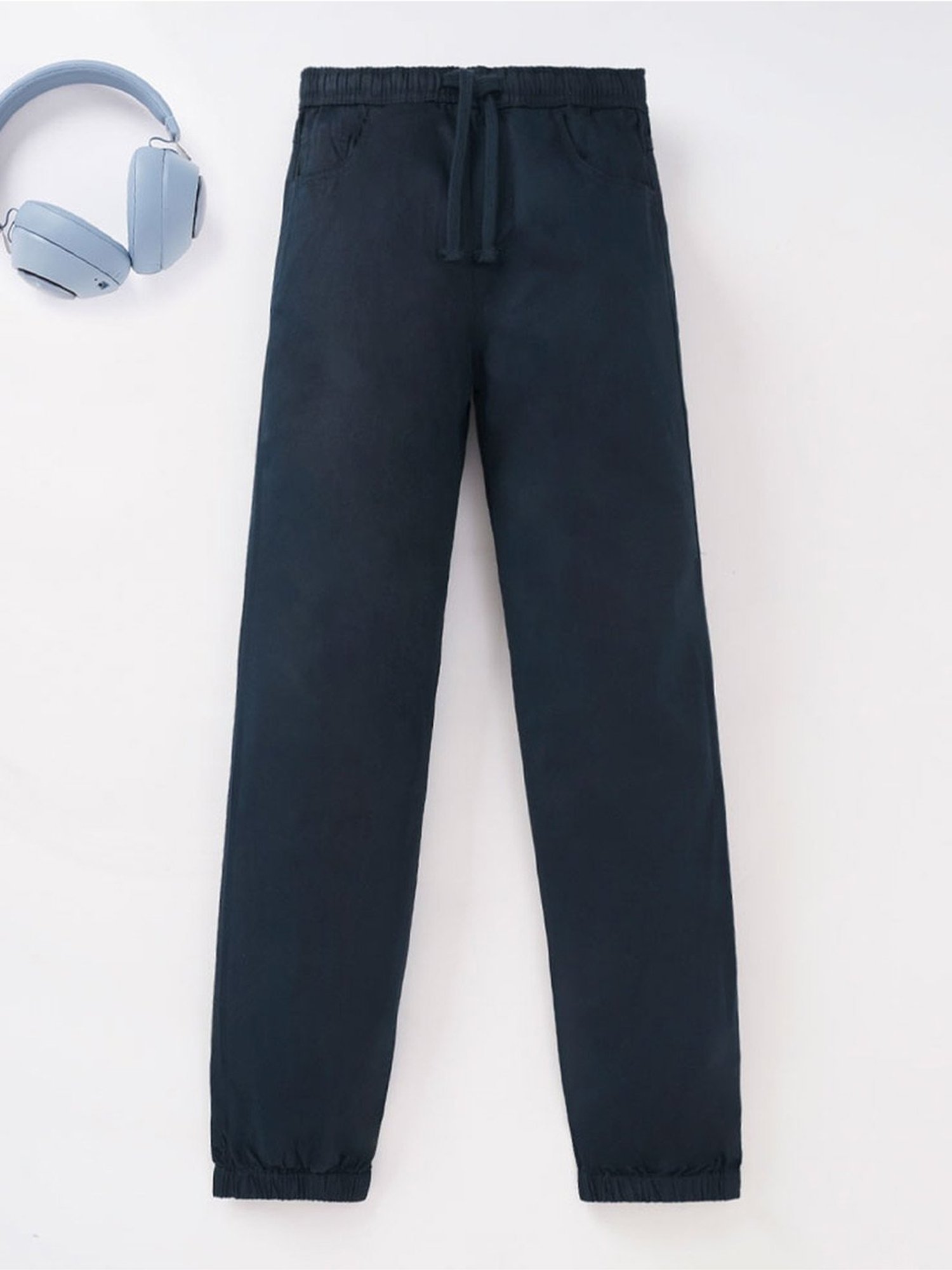 Edheads Kids Navy Cotton Regular Fit Joggers