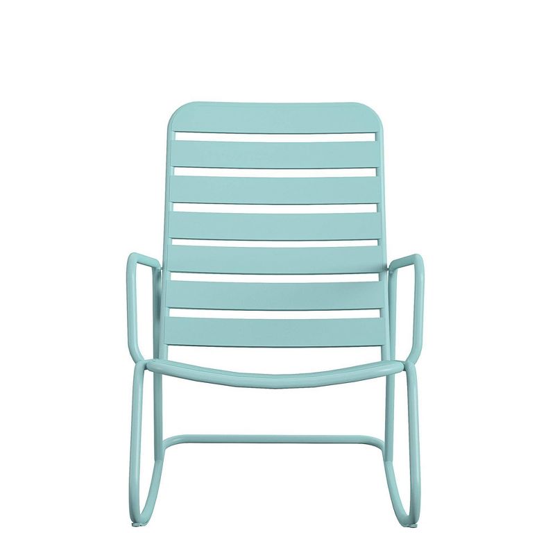 Roberta Outdoor/Indoor Rocking Chair - Aqua Haze - Novogratz