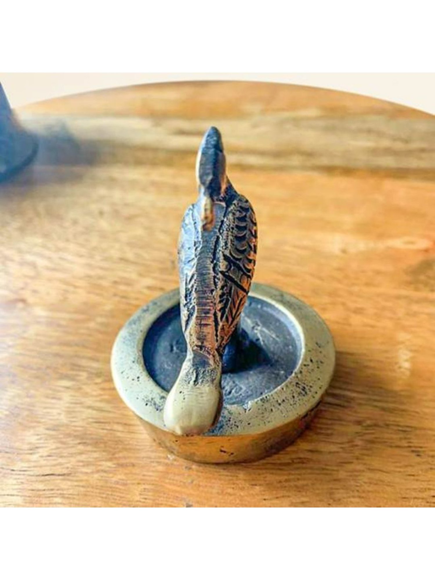 Artisans Rose Gold Brass Adir Peacock Vintage Paper Weight