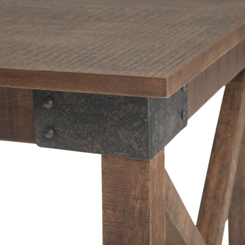 20" Barrie End Table Distressed Dark Brown - WyndenHall