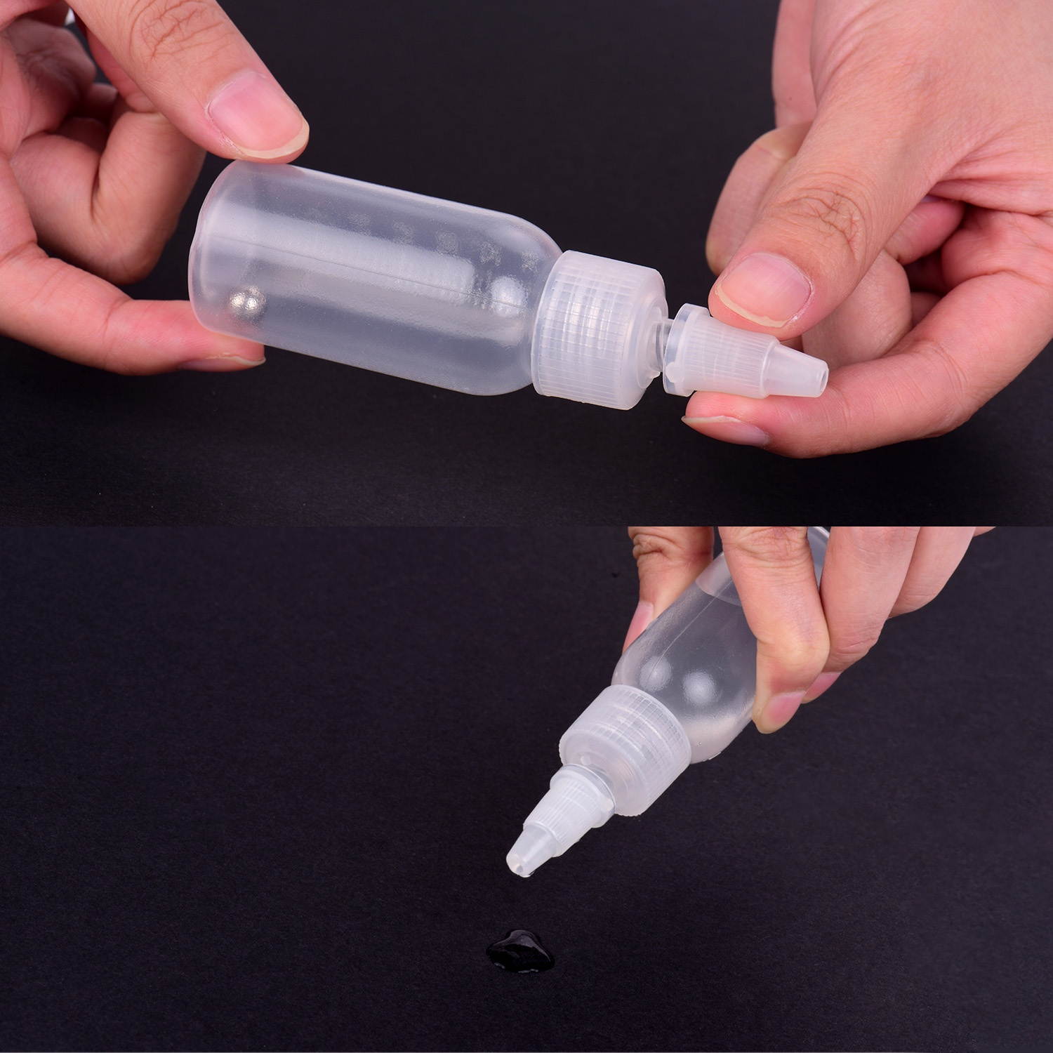 Aibecy 10pcs 1.2-Ounce(35cc) Airbrush Paint Bottles and Storage Bottles with Scale Line for Dual-Action Siphon Feed Air Brush Airbrushing Accessories