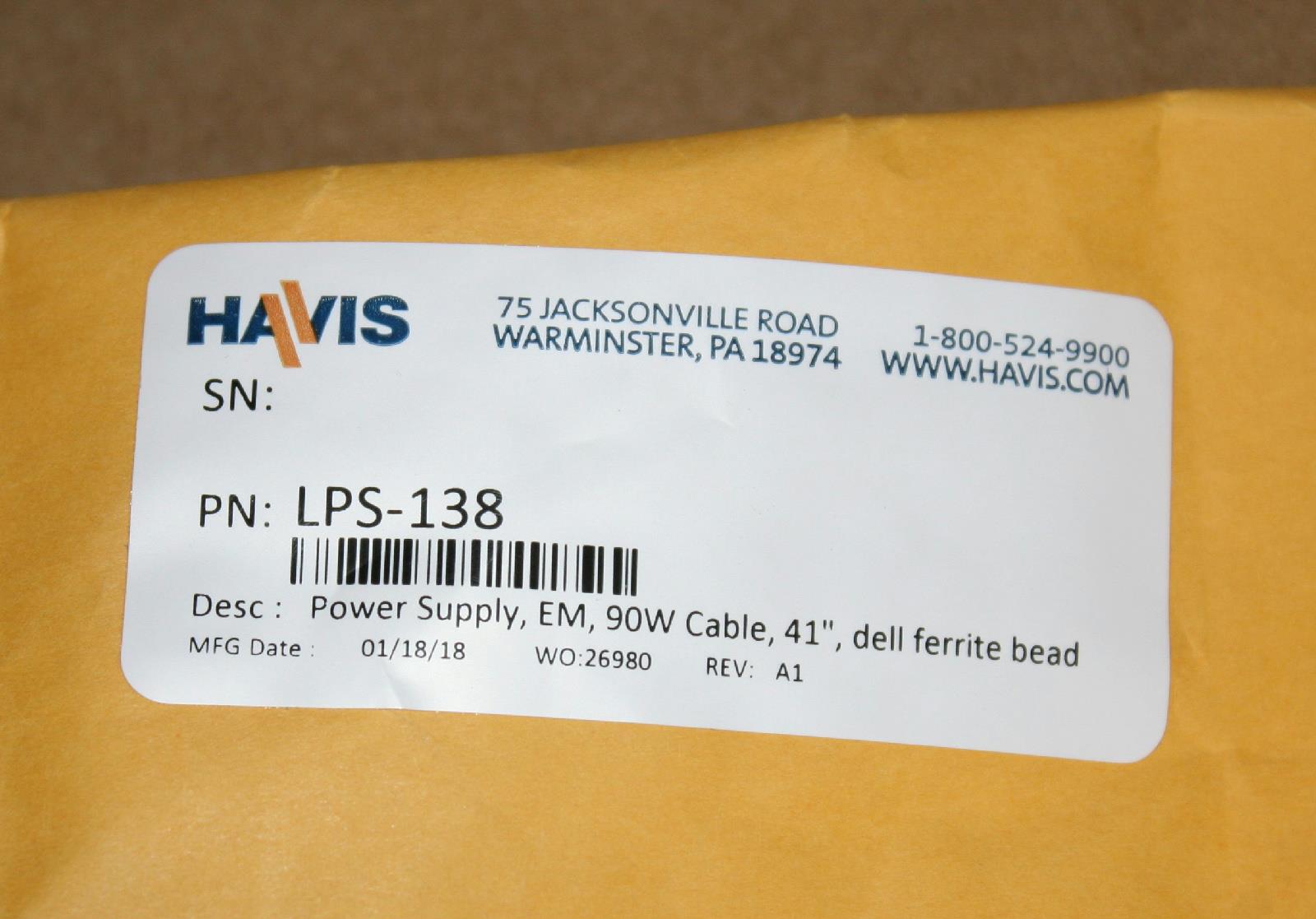 HAVIS mobile Docking Station for Dell Latitude 12 Rugged Tablet w Lind DC Power Supply DS-DELL-612-2 DS-Dell-611-2 LPS-138