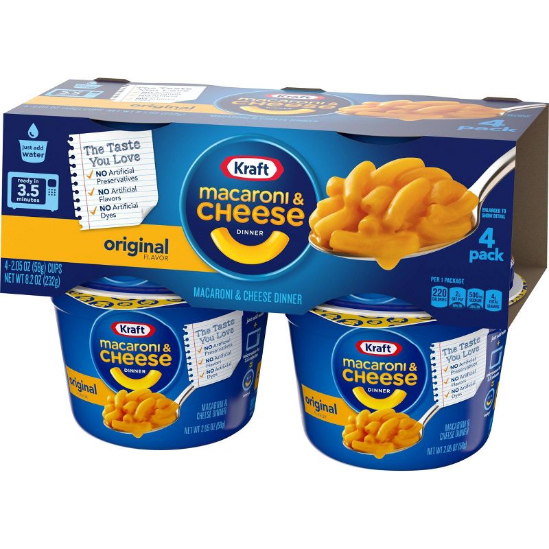 Kraft Original Flavor Macaroni & Cheese Dinner - 2.05oz 4pk